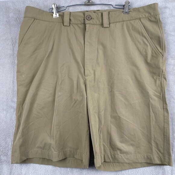 Under Armour Men's Khaki Shorts 38 Nylon Blend Flat Front - Picture 7 of 11